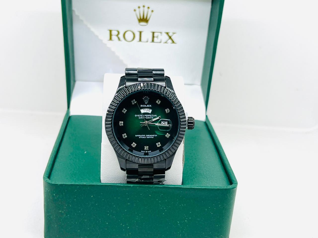 Sky-Dweller Style Premium Luxury Automatic Watch – Green Dial | Steel Jubilee Bracelet