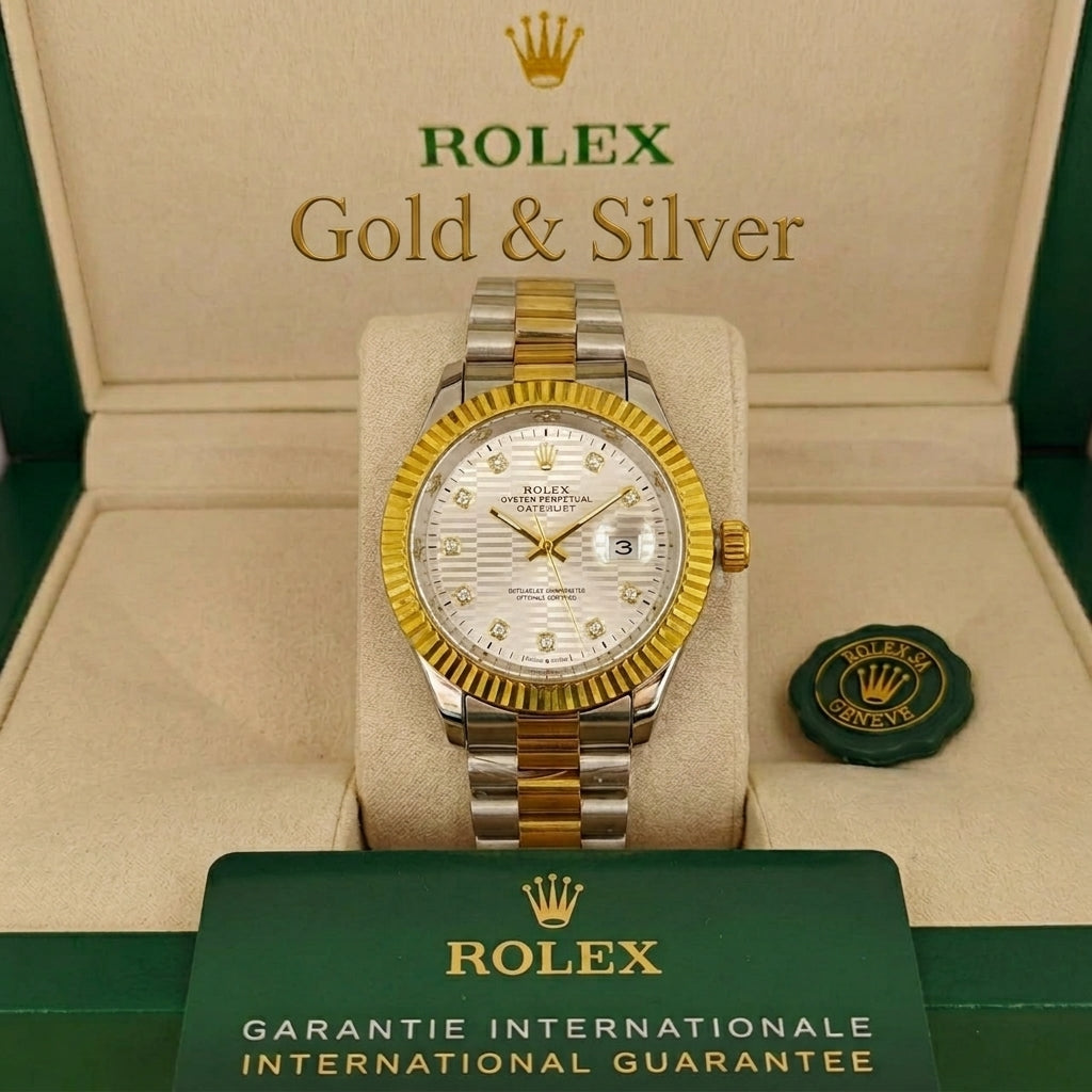 Sky-Dweller Style Premium Luxury Automatic Watch – Green Dial | Steel Jubilee Bracelet